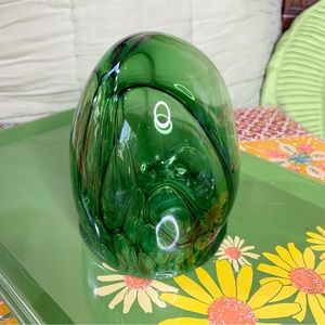 Green Art Glass Bubble